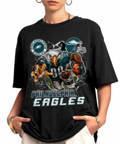 T Shirt Women 0 DSMC0226 Mascot Breaking Through Wall Philadelphia Eagles T Shirt