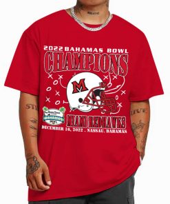 T Shirt Women 0 Red Miami RedHawks Champions December 16th 2022 Bahamas Bowl Nassau T Shirt