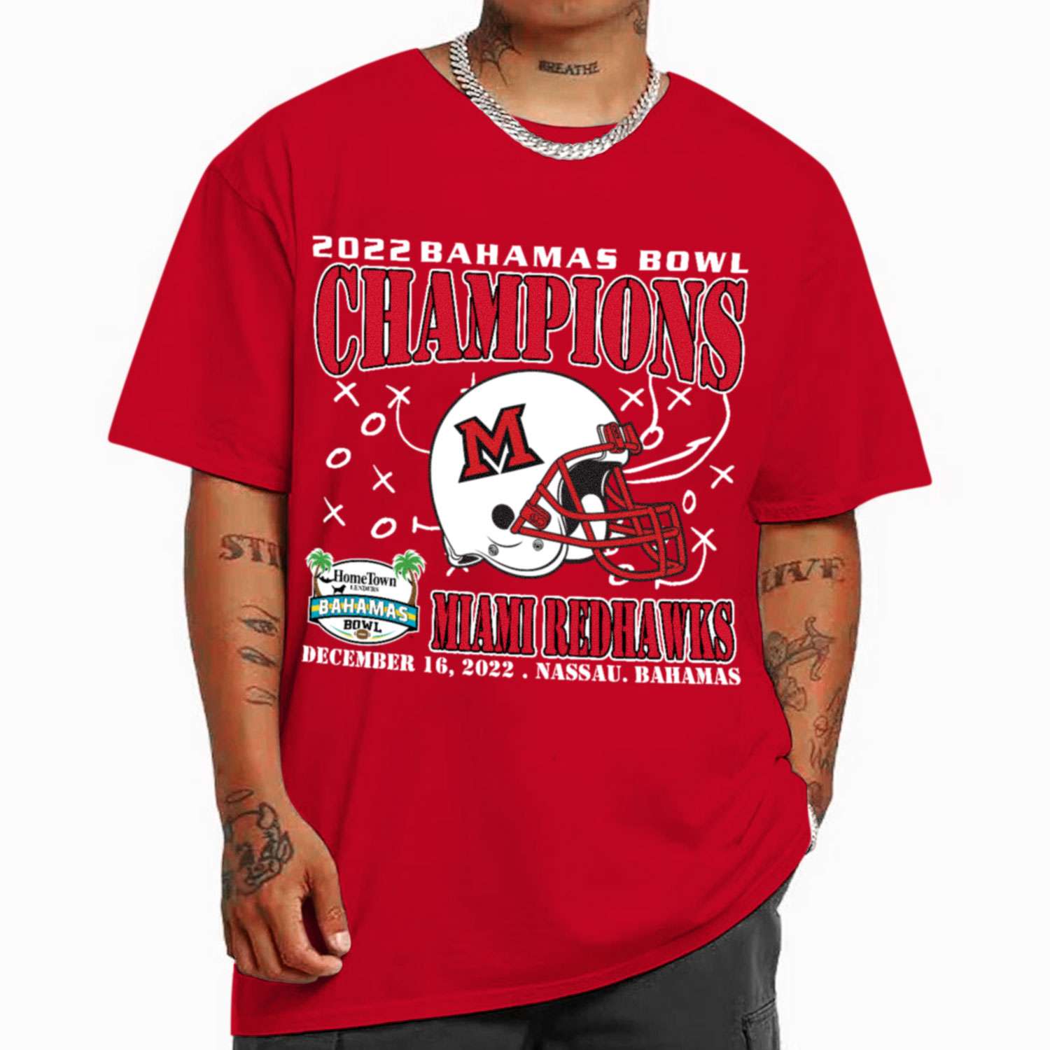 Miami RedHawks Champions December 16th 2022 Bahamas Bowl Nassau T-Shirt