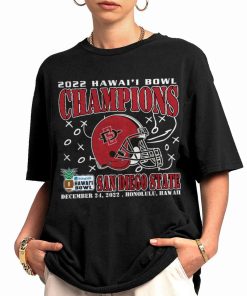 T Shirt Women 0 SAN DIEGO STATE December 24th 2022 Hawai i Bowl Champions Honolulu T Shirt