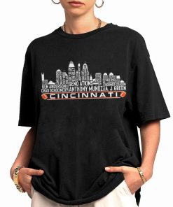 T Shirt Women 0 TSSK01 Cincinnati All Time Legends Football City Skyline T Shirt