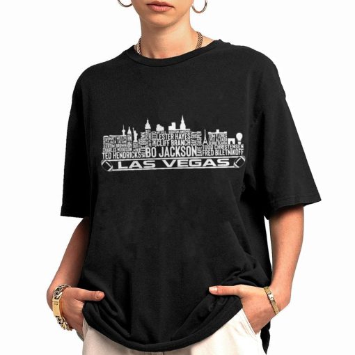 T Shirt Women 0 TSSK04 Las Vegas All Time Legends Football City Skyline T Shirt