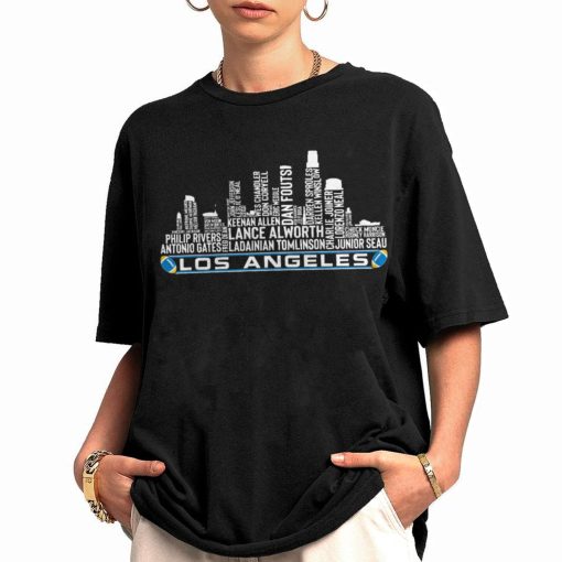 T Shirt Women 0 TSSK05 Los Angeles All Time Legends Football City Skyline Lost Angeles Chargers T Shirt