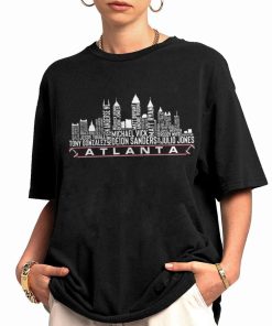T Shirt Women 0 TSSK08 Atlanta All Time Legends Football City Skyline T Shirt