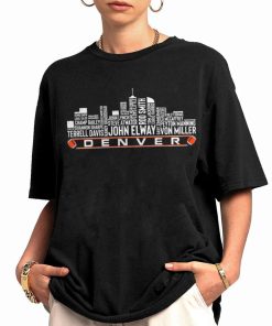 T Shirt Women 0 TSSK12 Denver All Time Legends Football City Skyline T Shirt