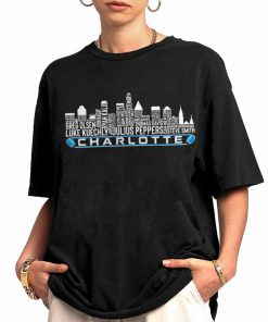 T Shirt Women 0 TSSK13 Charlotte All Time Legends Football City Skyline Carolina Panthers T Shirt