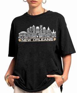 T Shirt Women 0 TSSK18 New Orleans All Time Legends Football City Skyline T Shirt