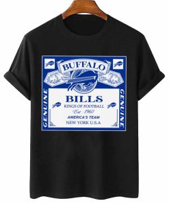 T Shirt Women 2 DSBEER04 Kings Of Football Funny Budweiser Genuine Buffalo Bills T Shirt