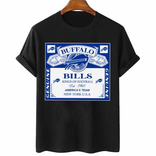 T Shirt Women 2 DSBEER04 Kings Of Football Funny Budweiser Genuine Buffalo Bills T Shirt