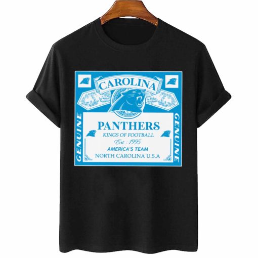 T Shirt Women 2 DSBEER05 Kings Of Football Funny Budweiser Genuine Carolina Panthers T Shirt