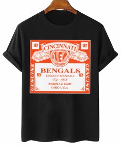 T Shirt Women 2 DSBEER07 Kings Of Football Funny Budweiser Genuine Cincinnati Bengals T Shirt