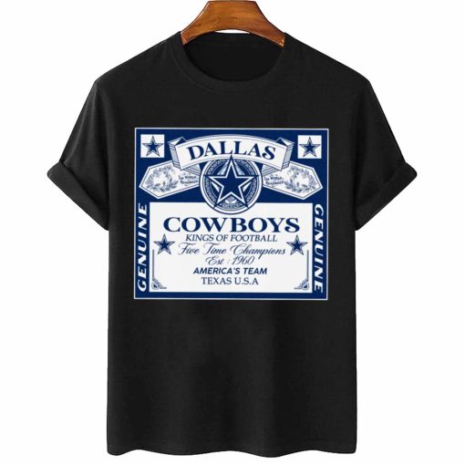 T Shirt Women 2 DSBEER09 Kings Of Football Funny Budweiser Genuine Dallas Cowboys T Shirt