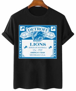 T Shirt Women 2 DSBEER11 Kings Of Football Funny Budweiser Genuine Detroit Lions T Shirt