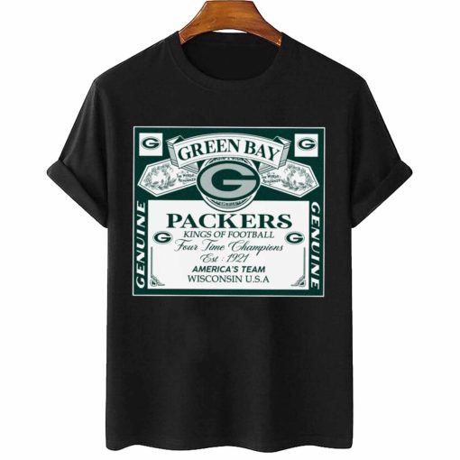 T Shirt Women 2 DSBEER12 Kings Of Football Funny Budweiser Genuine Green Bay Packers T Shirt