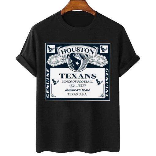 T Shirt Women 2 DSBEER13 Kings Of Football Funny Budweiser Genuine Houston Texans T Shirt