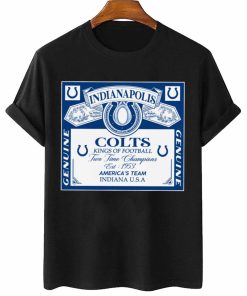 T Shirt Women 2 DSBEER14 Kings Of Football Funny Budweiser Genuine Indianapolis Colts T Shirt
