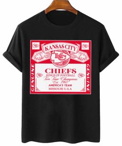 T Shirt Women 2 DSBEER16 Kings Of Football Funny Budweiser Genuine Kansas City Chiefs T Shirt