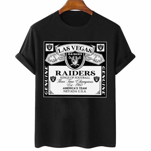 T Shirt Women 2 DSBEER17 Kings Of Football Funny Budweiser Genuine Las Vegas Raiders T Shirt