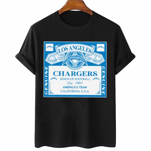 T Shirt Women 2 DSBEER18 Kings Of Football Funny Budweiser Genuine Los Angeles Chargers T Shirt