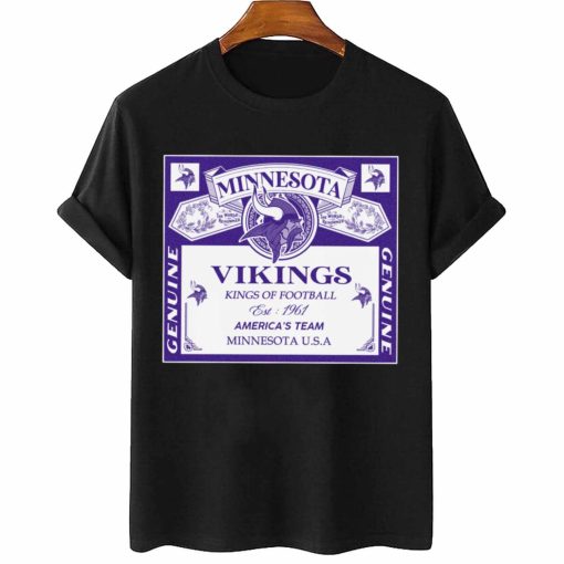 T Shirt Women 2 DSBEER21 Kings Of Football Funny Budweiser Genuine Minnesota Vikings T Shirt