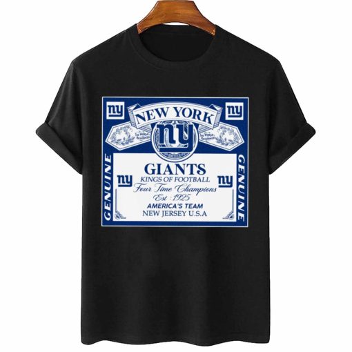 T Shirt Women 2 DSBEER24 Kings Of Football Funny Budweiser Genuine New York Giants T Shirt