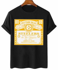 T Shirt Women 2 DSBEER27 Kings Of Football Funny Budweiser Genuine Pittsburgh Steelers T Shirt