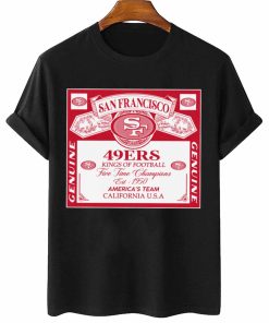 T Shirt Women 2 DSBEER28 Kings Of Football Funny Budweiser Genuine San Francisco 49ers T Shirt