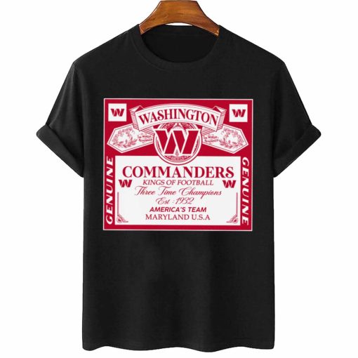 T Shirt Women 2 DSBEER32 Kings Of Football Funny Budweiser Genuine Washington Commanders T Shirt