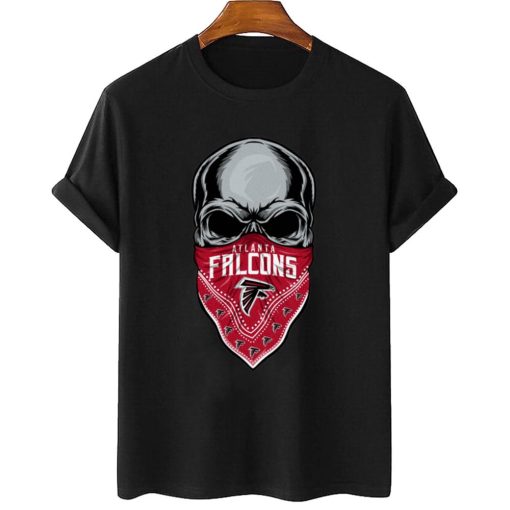 T Shirt Women 2 DSBN017 Skull Wear Bandana Atlanta Falcons T Shirt