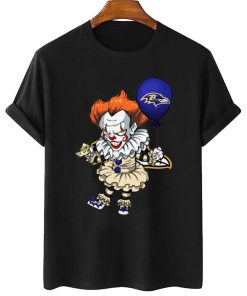 T Shirt Women 2 DSBN037 It Clown Pennywise Baltimore Ravens T Shirt