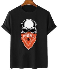 T Shirt Women 2 DSBN097 Skull Wear Bandana Cincinnati Bengals T Shirt