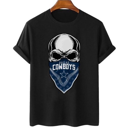 T Shirt Women 2 DSBN129 Skull Wear Bandana Dallas Cowboys T Shirt
