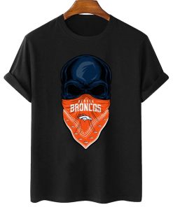 T Shirt Women 2 DSBN145 Skull Wear Bandana Denver Broncos T Shirt