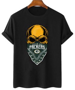 T Shirt Women 2 DSBN177 Skull Wear Bandana Green Bay Packers T Shirt