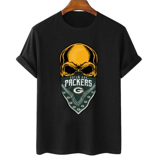 T Shirt Women 2 DSBN177 Skull Wear Bandana Green Bay Packers T Shirt