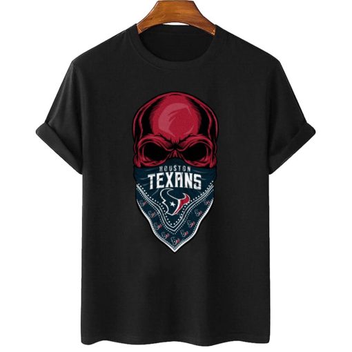 T Shirt Women 2 DSBN194 Skull Wear Bandana Houston Texans T Shirt