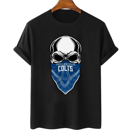 T Shirt Women 2 DSBN209 Skull Wear Bandana Indianapolis Colts T Shirt 1