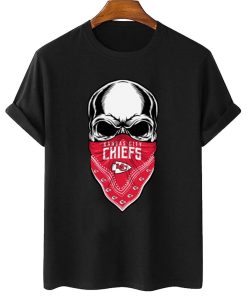 T Shirt Women 2 DSBN241 Skull Wear Bandana Kansas City Chiefs T Shirt