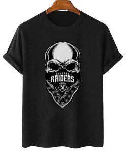 T Shirt Women 2 DSBN257 Skull Wear Bandana Las Vegas Raiders T Shirt