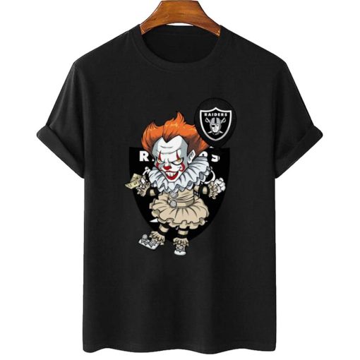 T Shirt Women 2 DSBN266 It Clown Pennywise Las Vegas Raiders T Shirt