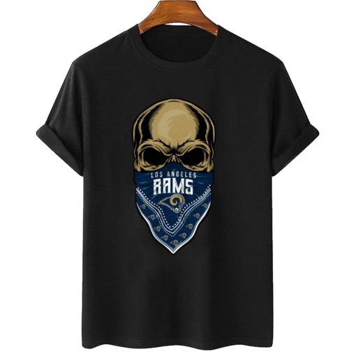 T Shirt Women 2 DSBN289 Skull Wear Bandana Los Angeles Rams T Shirt