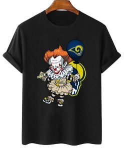 T Shirt Women 2 DSBN291 It Clown Pennywise Los Angeles Rams T Shirt