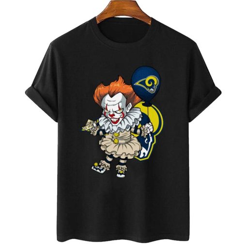 T Shirt Women 2 DSBN291 It Clown Pennywise Los Angeles Rams T Shirt