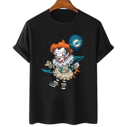 T Shirt Women 2 DSBN307 It Clown Pennywise Miami Dolphins T Shirt