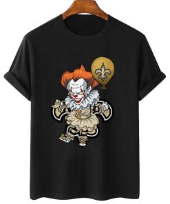 T Shirt Women 2 DSBN357 It Clown Pennywise New Orleans Saints T Shirt