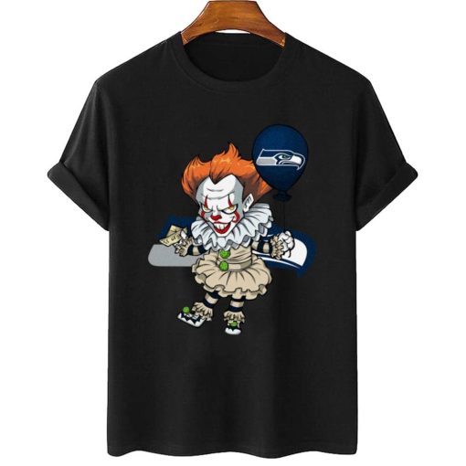 T Shirt Women 2 DSBN462 It Clown Pennywise Seattle Seahawks T Shirt