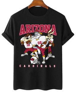 T Shirt Women 2 DSLT01 Arizona Cardinals Bugs Bunny And Taz Player T Shirt