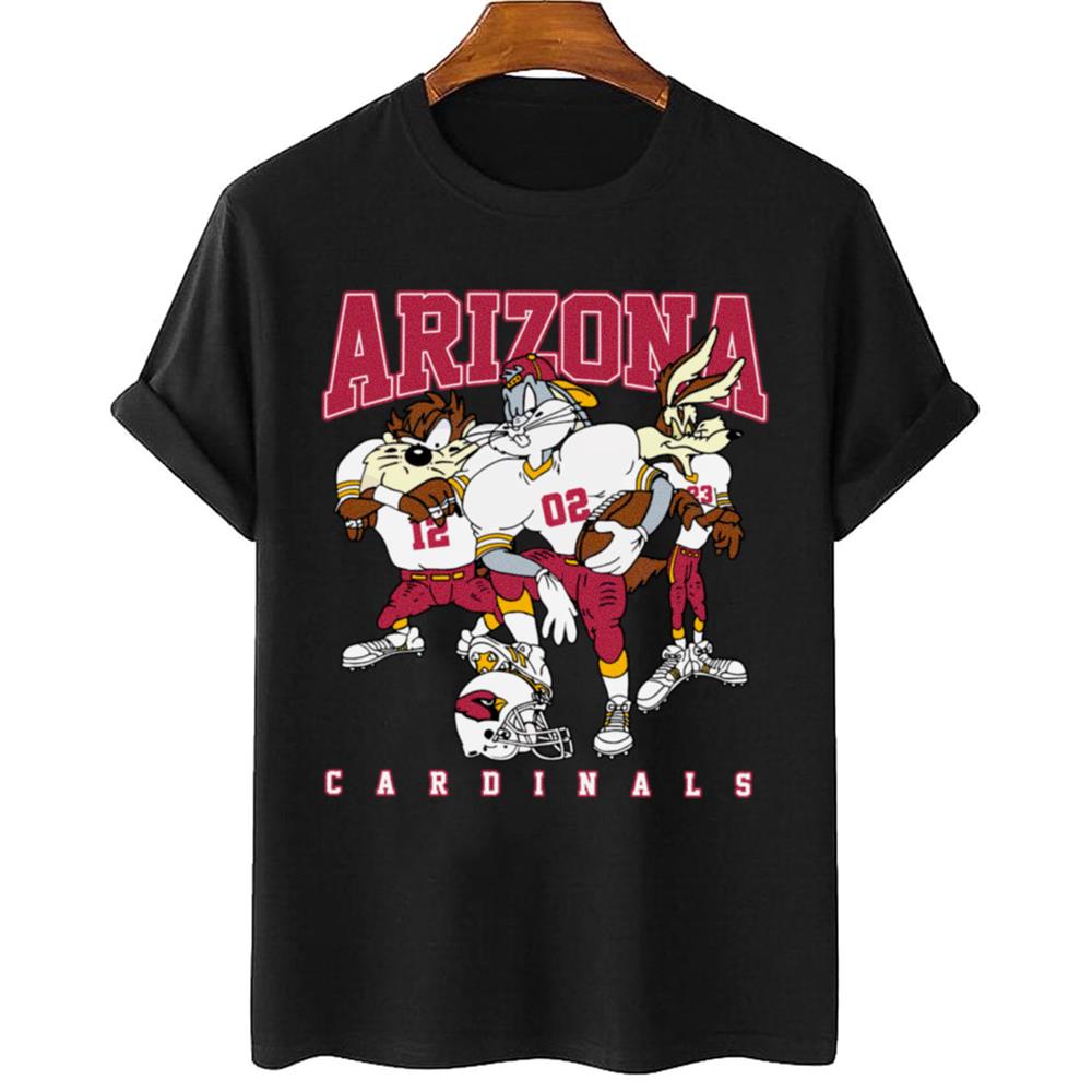 Arizona Cardinals Bugs Bunny And Taz Player T-Shirt