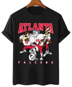 T Shirt Women 2 DSLT02 Atlanta Falcons Bugs Bunny And Taz Player T Shirt