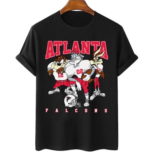 T Shirt Women 2 DSLT02 Atlanta Falcons Bugs Bunny And Taz Player T Shirt